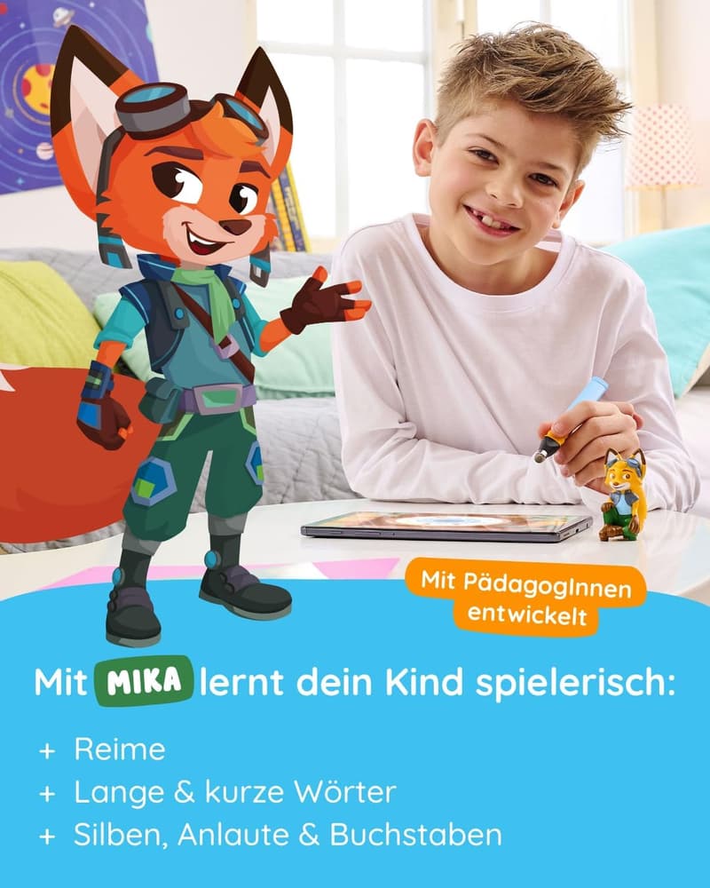 Edurino Starterset Mika für Kinder ab 4 – Innovative Lernspielzeuge für Lesen und Schreiben