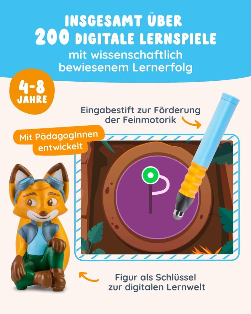 Edurino Lernspiel-Set für Kinder 4-8 Jahre – Lesen, Schreiben, Zahlen, Englisch, Kreativität