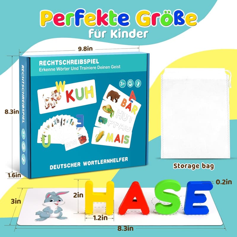 Montessori Buchstaben Lernspielzeug für Kinder ab 3 Έτη