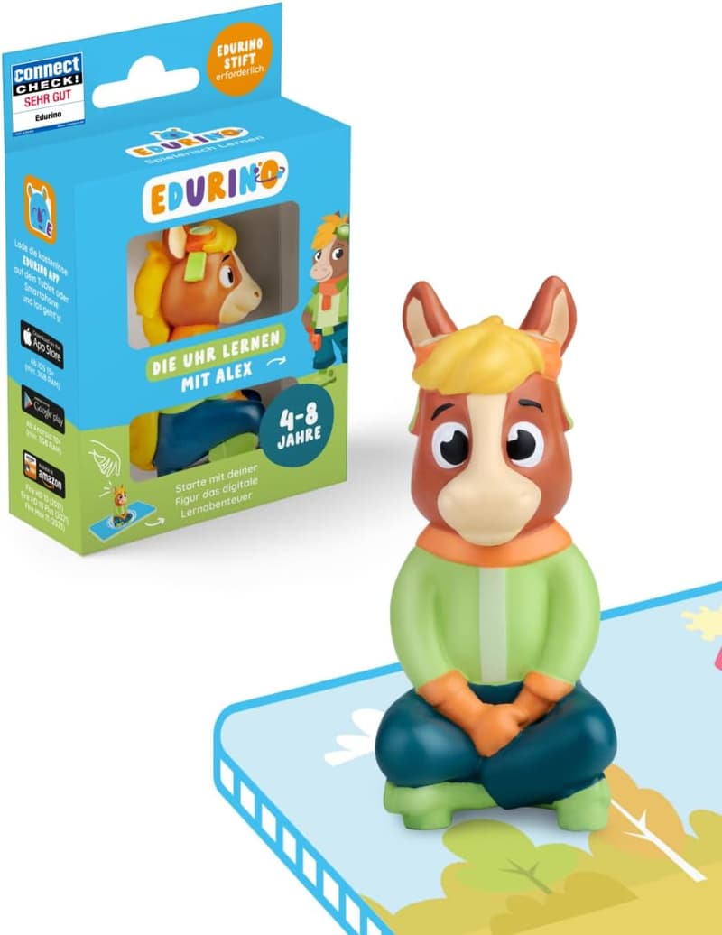 Edurino Alex Uhr für Kinder ab 4 Jahren – Digitales Lernspiel zur Zeit!