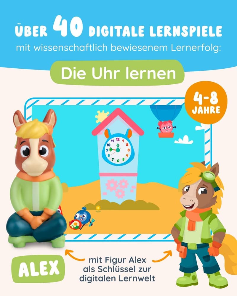 Edurino Alex Uhr für Kinder ab 4 Jahren – Digitales Lernspiel zur Zeit!