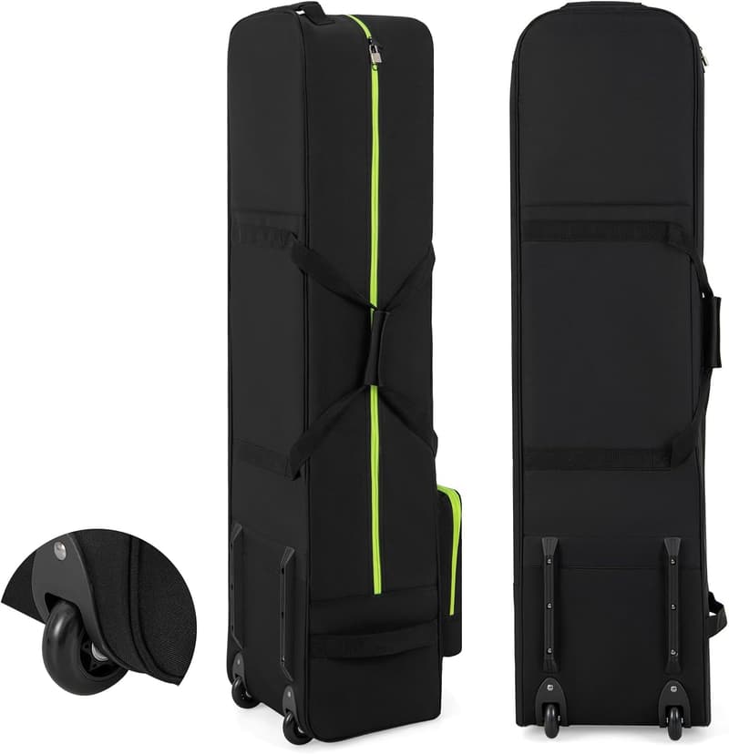 GYMAX Golf Reisetasche mit verstärkten Rädern для Reisen mit Golfzubehör