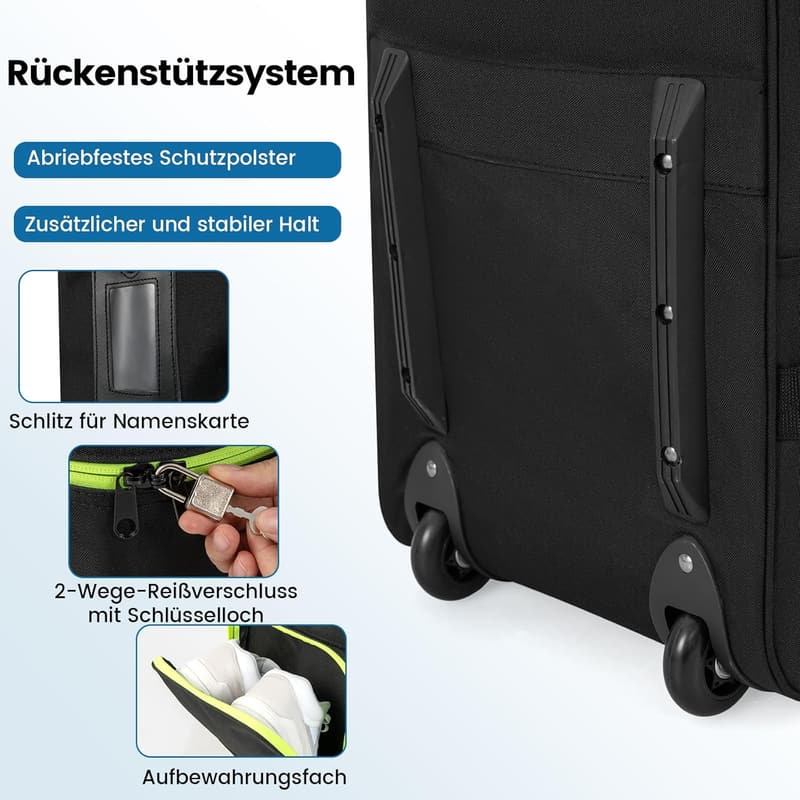 GYMAX Golf Reisetasche mit verstärkten Rädern для Reisen mit Golfzubehör