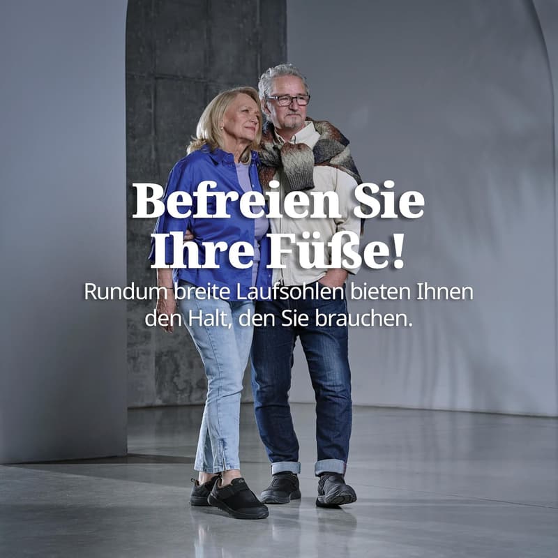 Orthopädische Diabetikerschuhe für Herren und Damen, extratief, Klettverschluss, Schwarzbraun