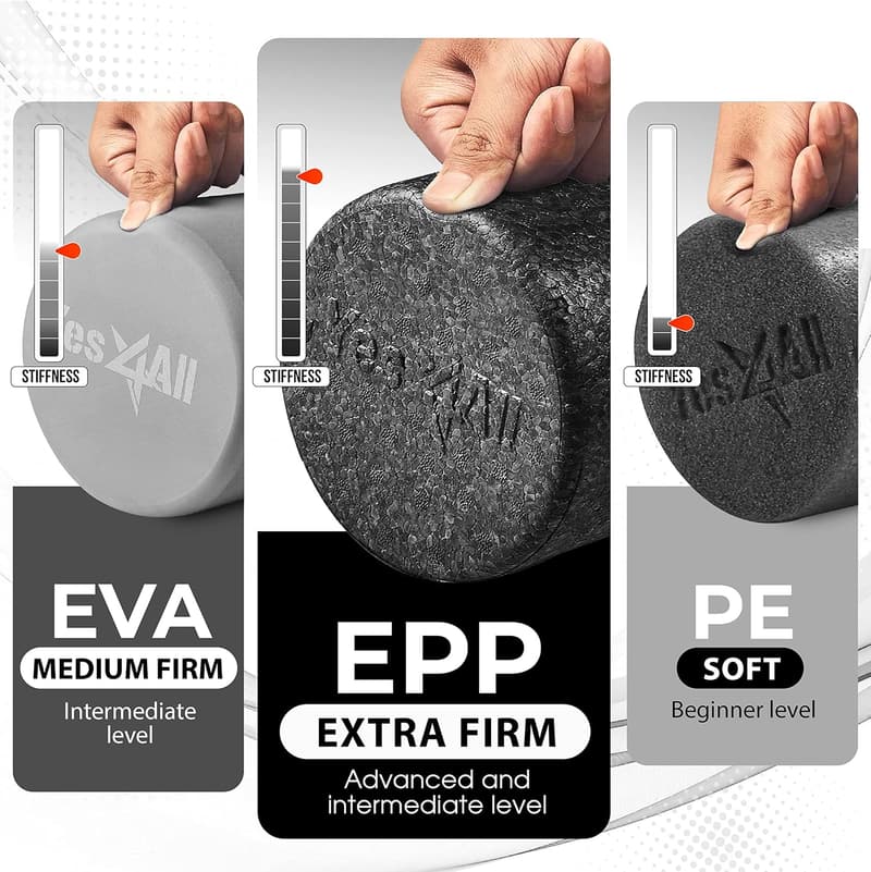 Yes4All EPP Schaumstoffrolle 30/45/60/90 cm für Fitness und Regeneration