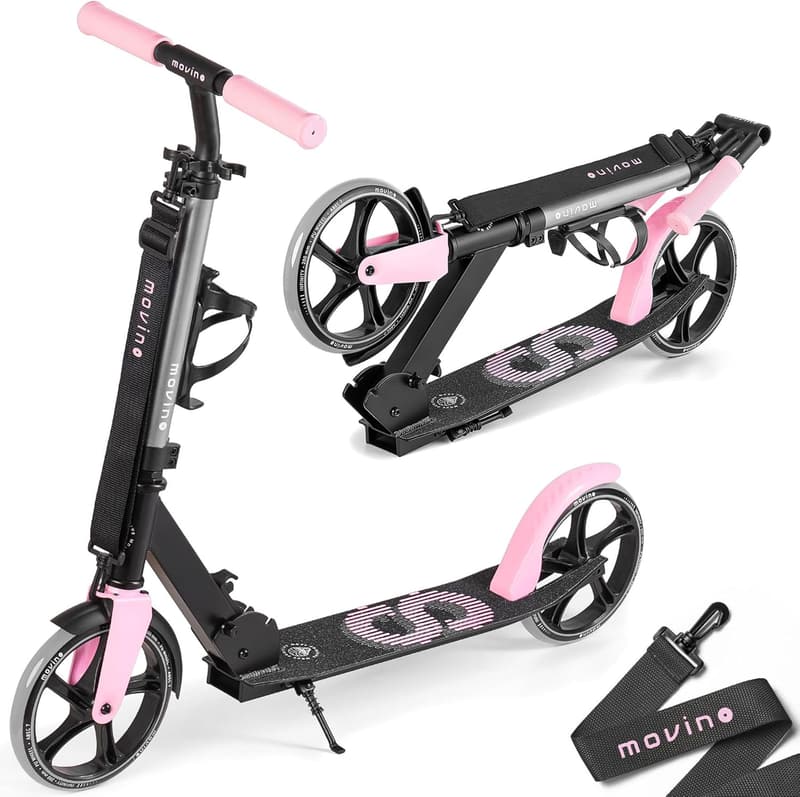 Klappbarer Infinity Tretroller mit höhenverstellbarem Aluminium-Deck für Kinder und Erwachsene