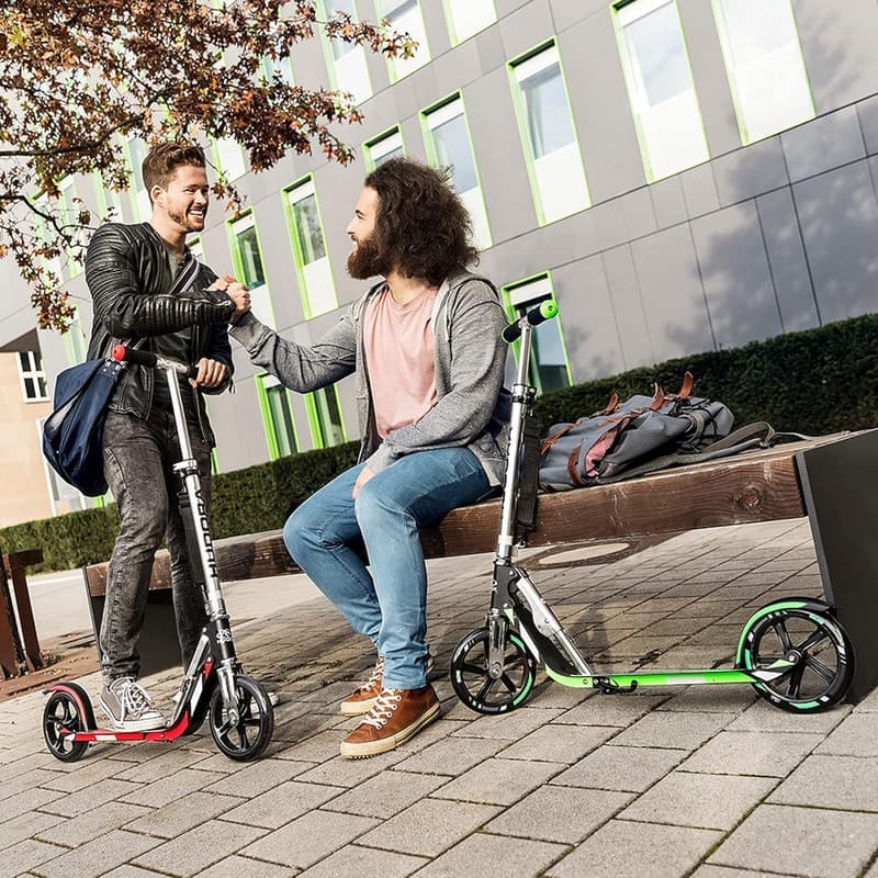 HUDORA BigWheel 205 Scooter - Höhenverstellbarer Aluminium-Roller für Kinder und Erwachsene bis 100kg