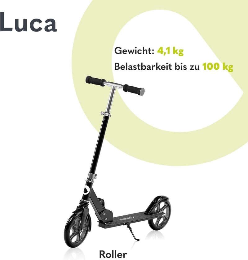 LIONELO Luca Klappbarer Roller für Kinder und Erwachsene bis 100 kg, leicht und robust