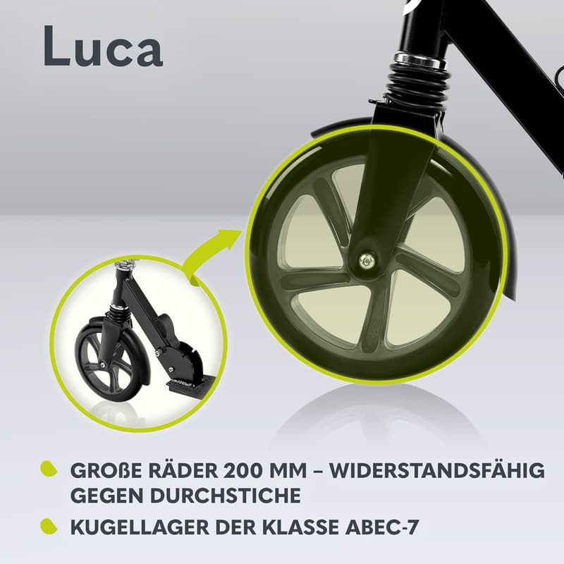 LIONELO Luca Klappbarer Roller für Kinder und Erwachsene bis 100 kg, leicht und robust