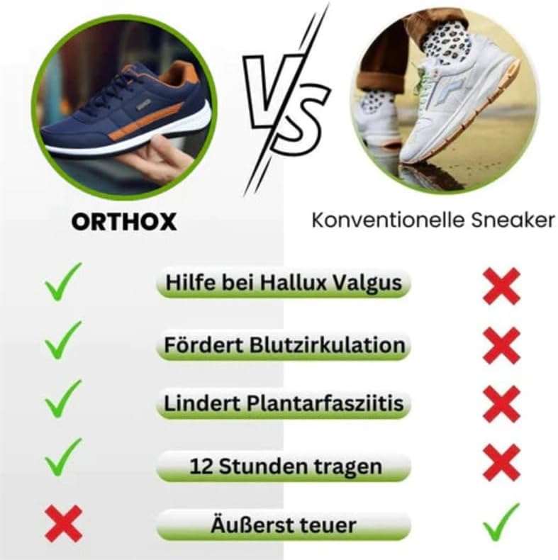 OrthoX Ergonomische Komfortschuhe für Unisex Outdoor-Aktivitäten