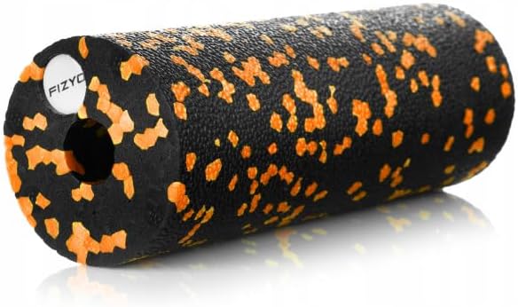 Faszienrolle für Fitness und Yoga, mittelhart mit Transporttasche (Orange, 15 x 5 cm)