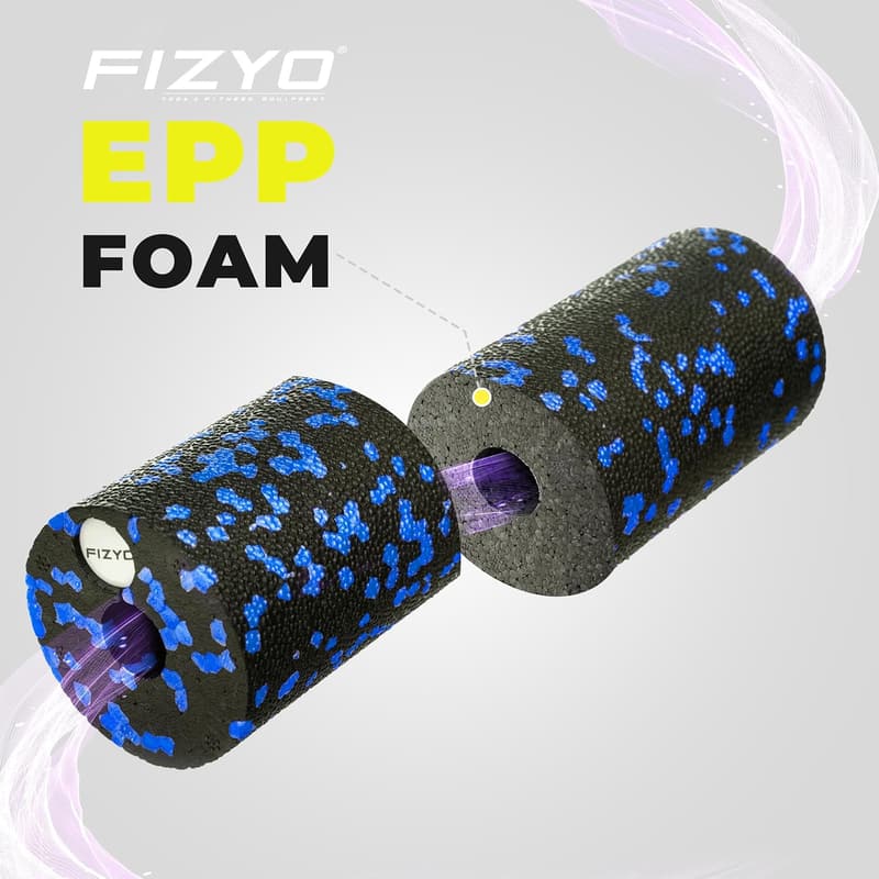 Faszienrolle für Fitness und Yoga, EPP-Schaum, mit Tragetasche, Blau