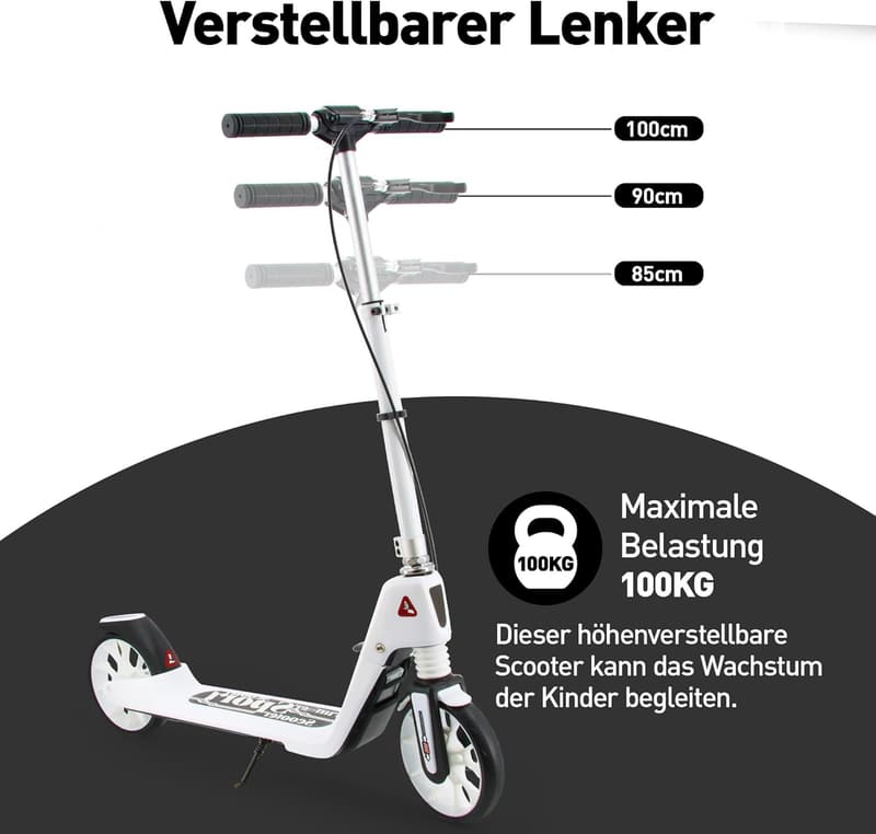 Y-RAIN Roller Scooter für Kinder ab 5 Jahren mit Stoßdämpfungssystem