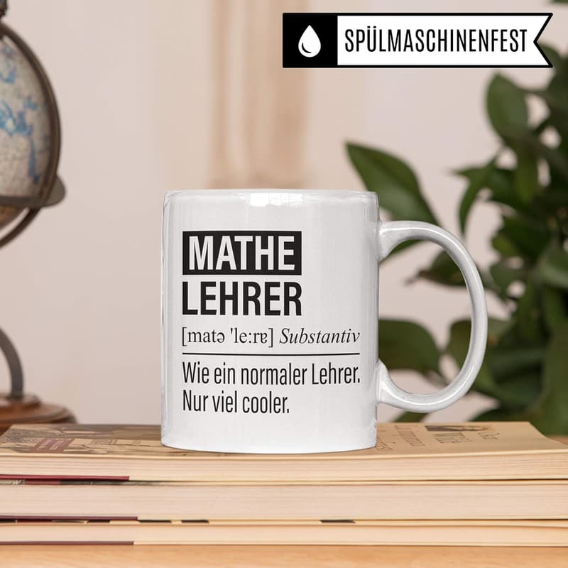 Kaffeetasse für Mathelehrer – Geschenkidee für den Unterricht