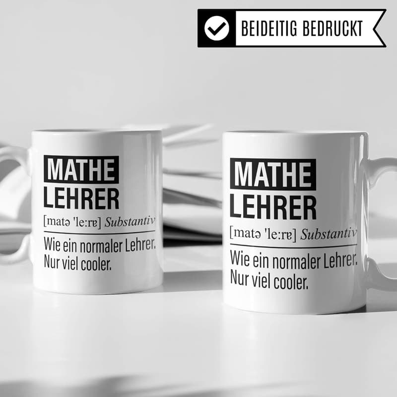 Kaffeetasse für Mathelehrer – Geschenkidee für den Unterricht