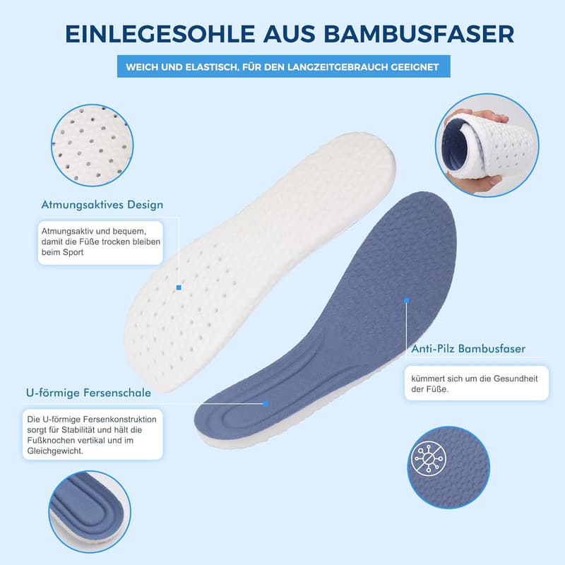 Orthopädische Wanderschuhe für Herren mit Fußgewölbeunterstützung