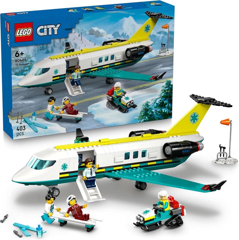 LEGO City Notfallrettungsflugzeug mit 4 Mini-Figuren für Kinder ab 6 Έτη