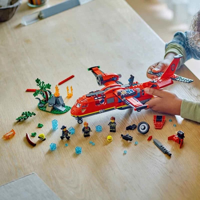 LEGO City Löschflugzeug-Set mit 3 Feuerwehrfiguren für Kinder ab 6 Έτη