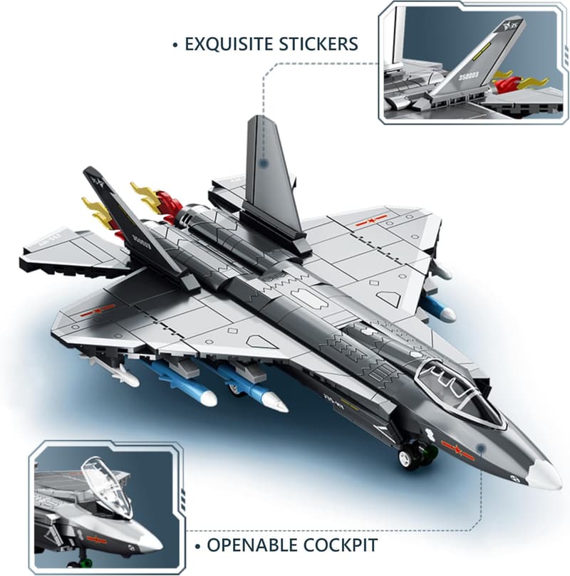 F-35 Lightning II Klemmbaustein Modellset 1:40 für Jungen ab 6 Έτη