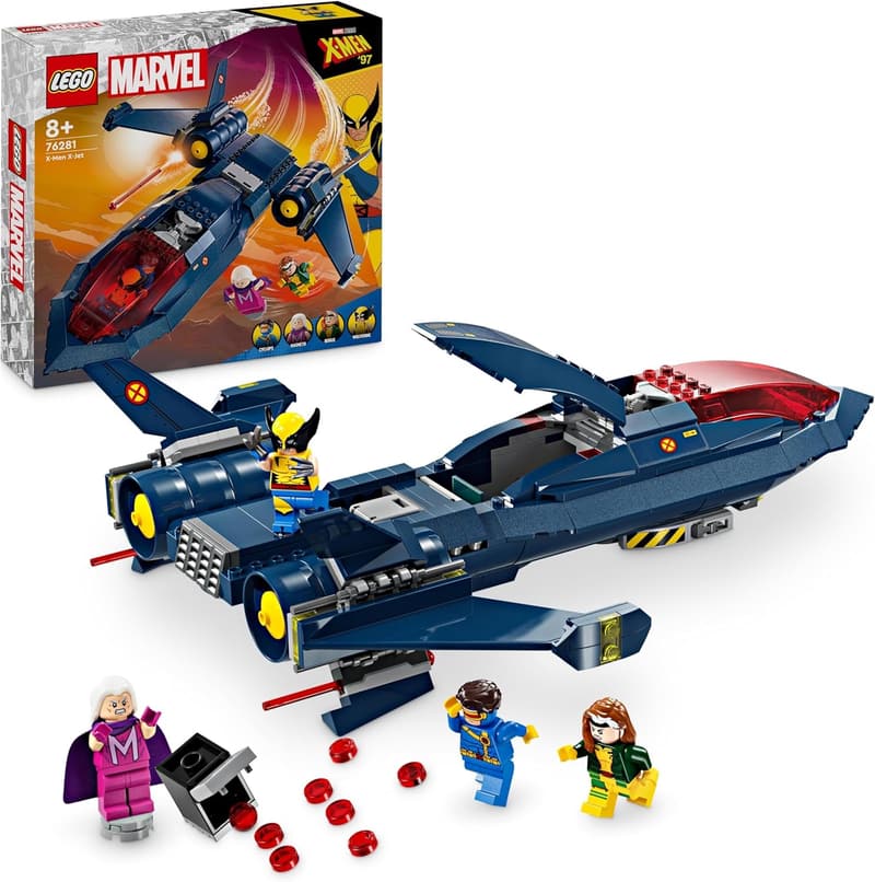 LEGO Marvel X-Jet mit Wolverine und Rogue – Bauset für Kinder ab 8 Έτη