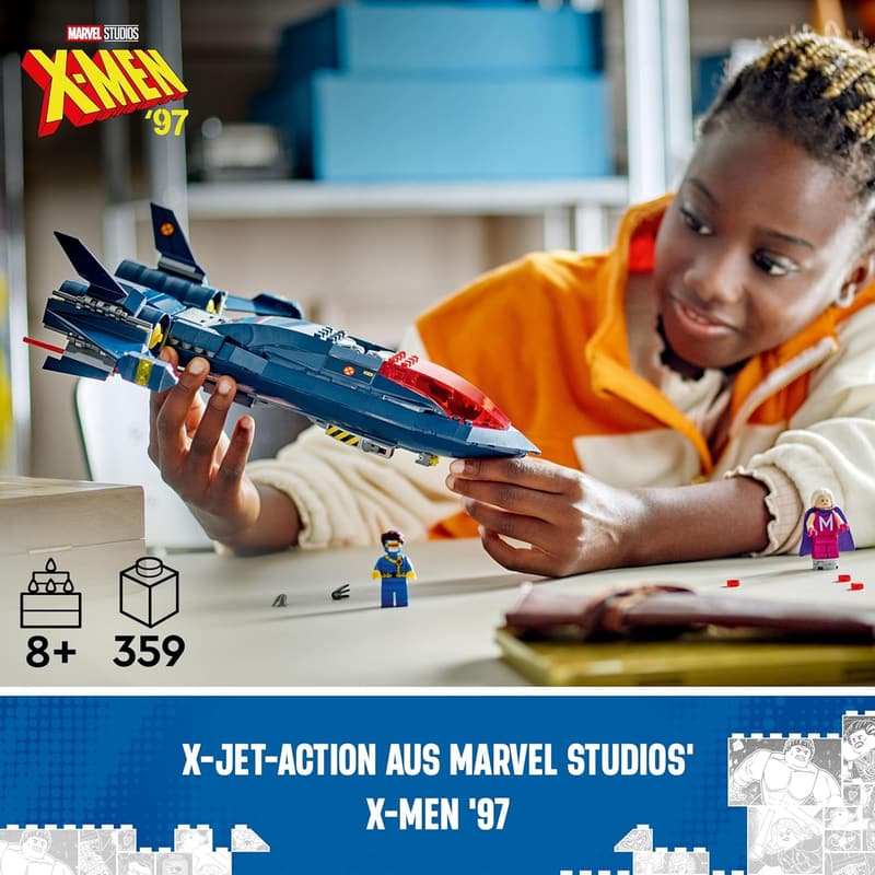 LEGO Marvel X-Jet mit Wolverine und Rogue – Bauset für Kinder ab 8 Έτη