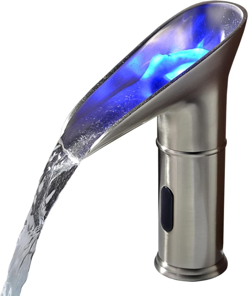 LED Wasserfall Wasserhahn mit Infrarotsensor für Badezimmer