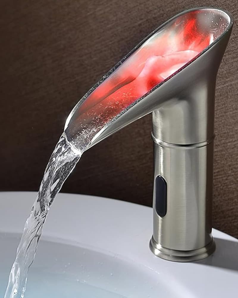LED Wasserfall Wasserhahn mit Infrarotsensor für Badezimmer