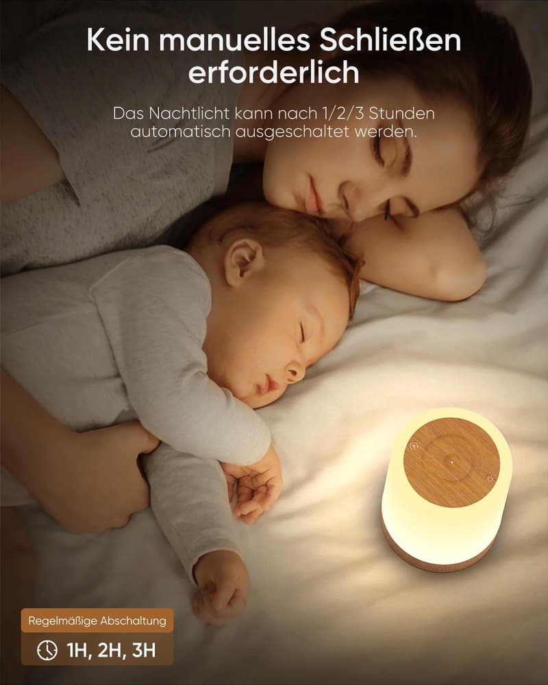 Touch Dimmbare LED Nachttischlampe mit 256 RGB Farben – Kabellos für Schlafzimmer und Wohnzimmer