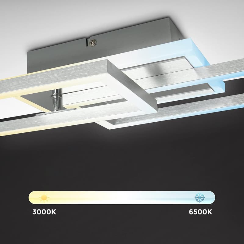 LED Deckenlampe mit Fernbedienung, einstellbare Farbtemperatur, 110x24,8x8 cm