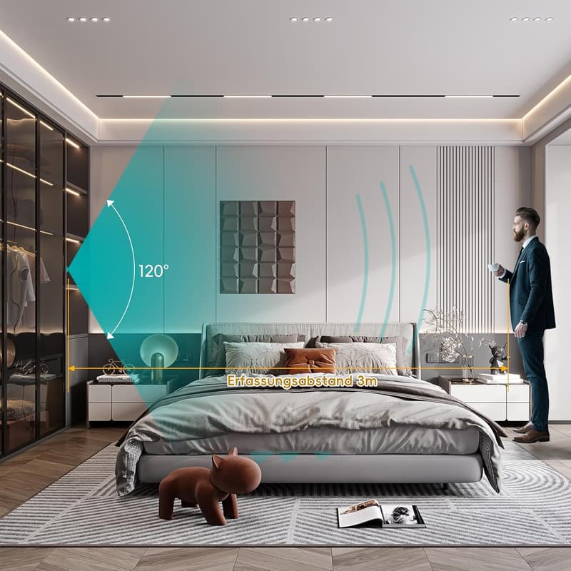 LED Streifen mit Bewegungssensor, 3m, warmweiß, für Küche und Akustikpaneele