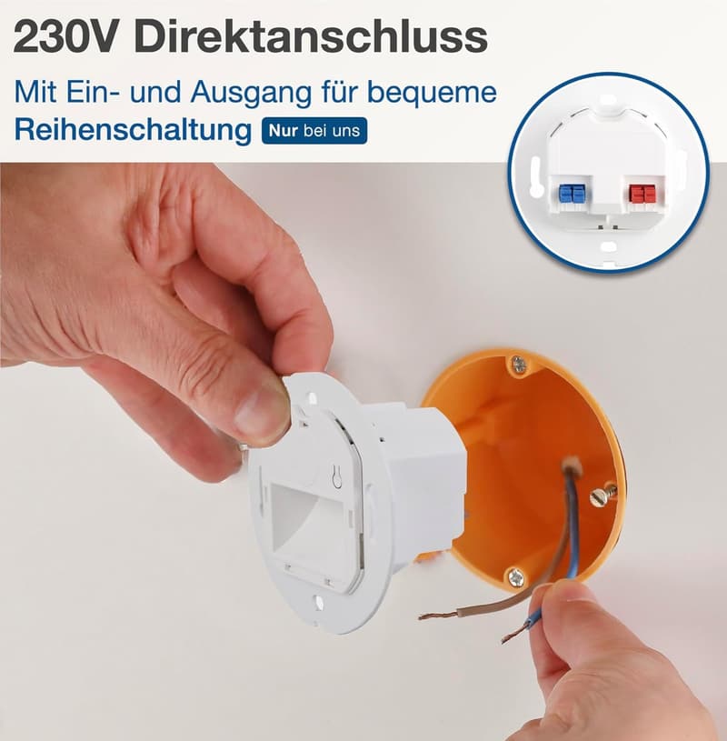 LED Treppenbeleuchtung Schwarz 1,5W Unterputz für Innenräume