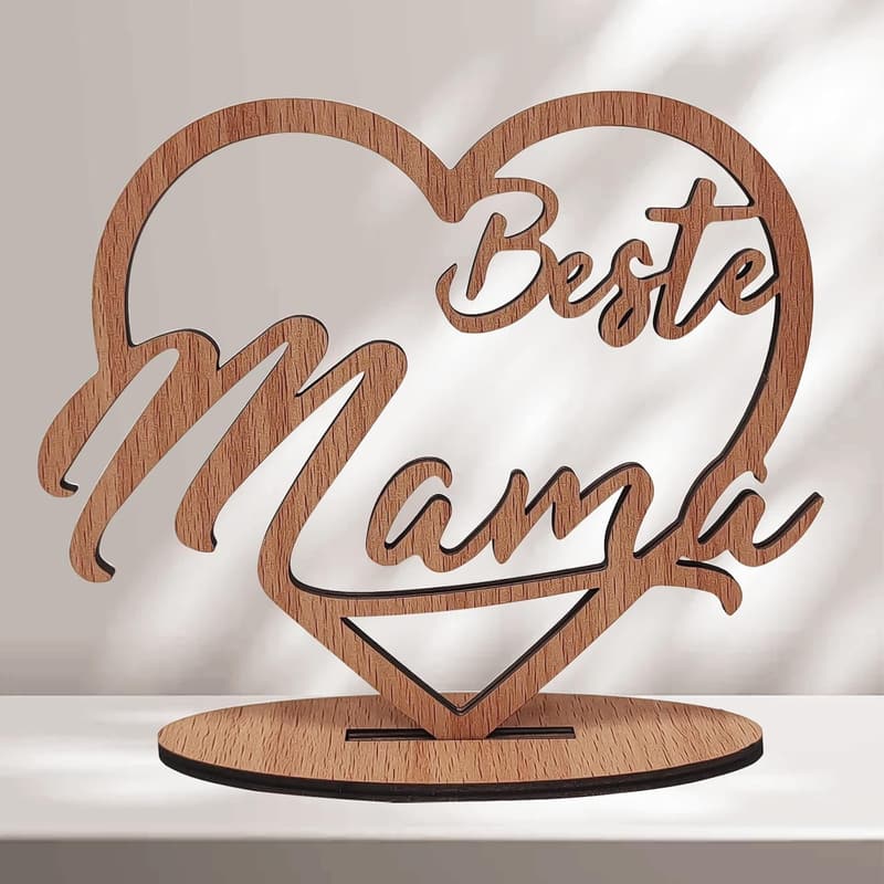 Muttertagsgeschenk: Holzherz für die beste Mama