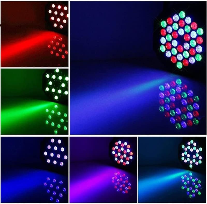 RGB LED Par Scheinwerfer Set mit Fernbedienung für Partys und Feste