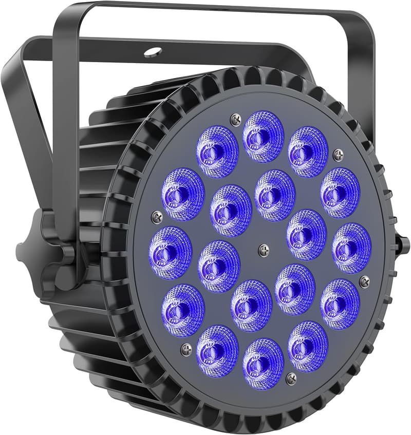 RGBWA+UV 18 LED Par Strahler 200W für Partys und Events