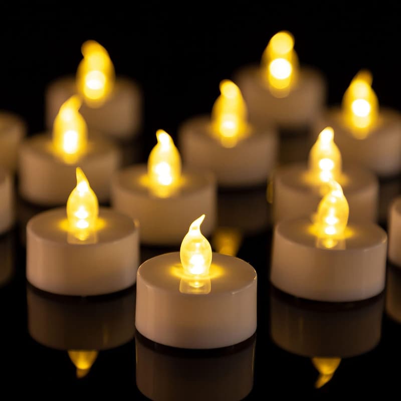Flammenlose LED-Teelichter für Hochzeit und Party, 24 Stück