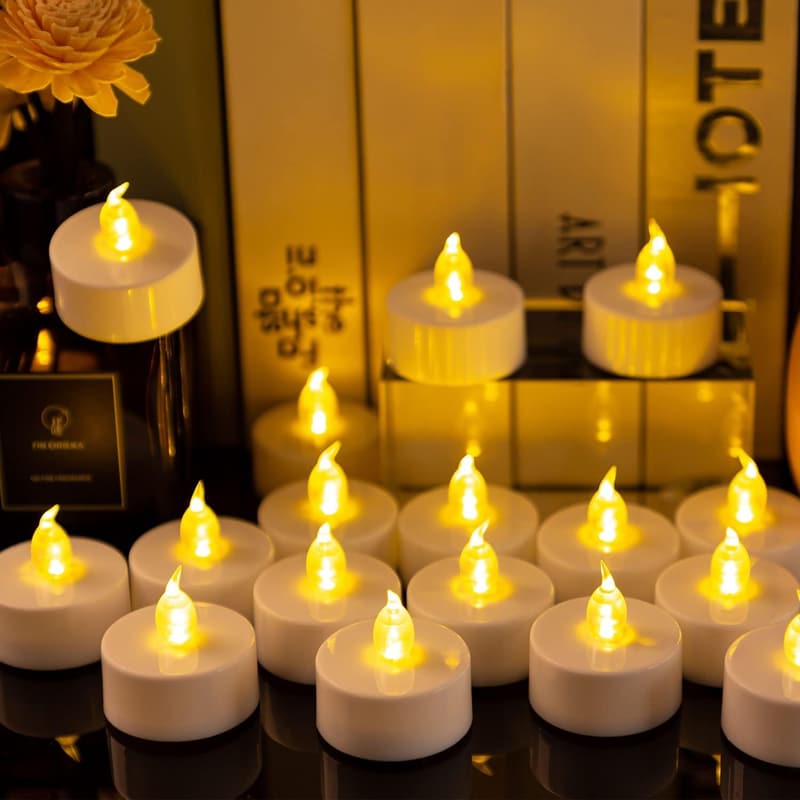 Flammenlose LED-Teelichter für Hochzeit und Party, 24 Stück