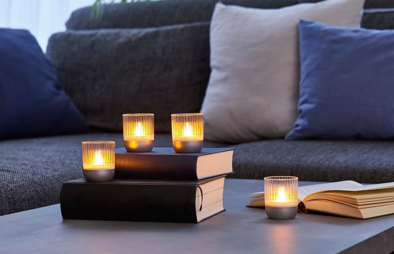 Kabelloses LED Akku Lounge Licht Set 4er mit Touchsensor für Innen & Außen