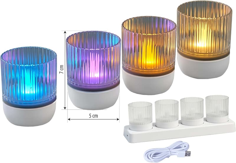Kabelloses 4er-Set LED Lounge Lights mit Touchsensor für Innen und Außen