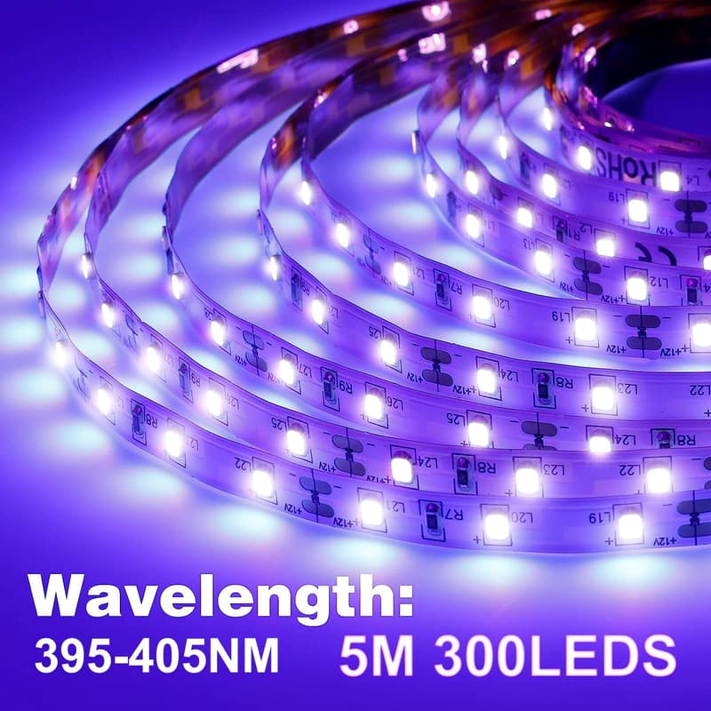 UV LED Streifen 5M, selbstklebend, 300 LEDs, für Partydekoration