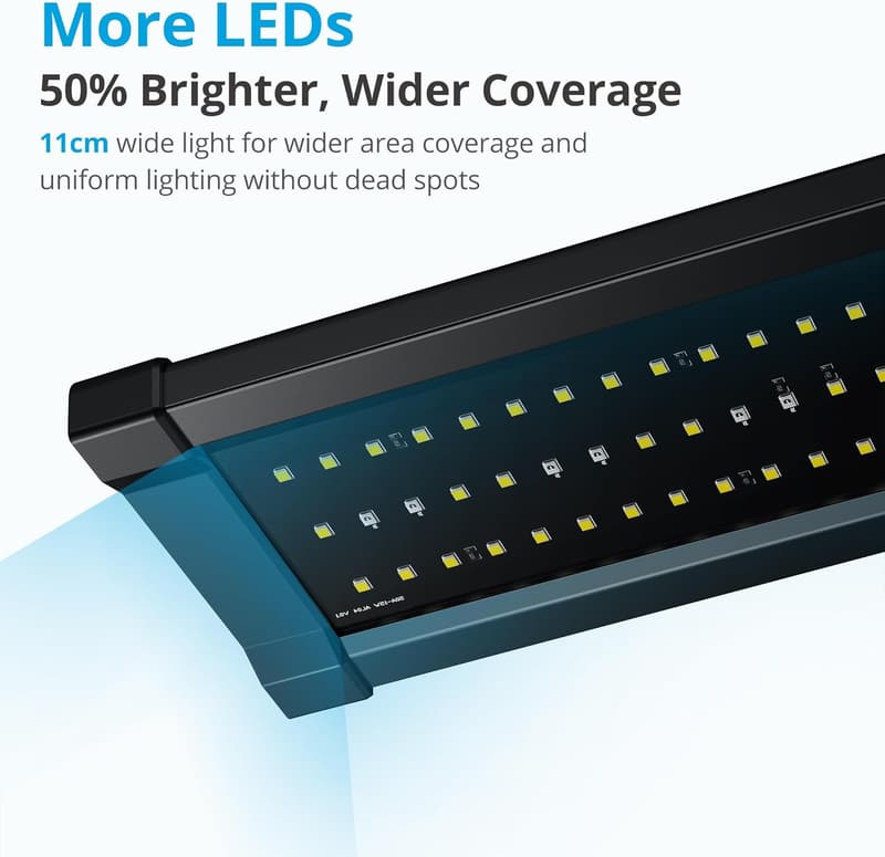NICREW ClassicLED G2 LED Aquariumbeleuchtung mit Mondlicht, IP67, 118-150 cm