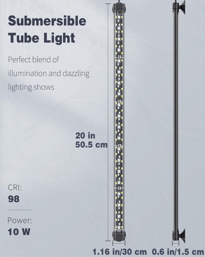 Pawfly 24/7 LED-Aquarienlicht mit einstellbarer Helligkeit und Timer