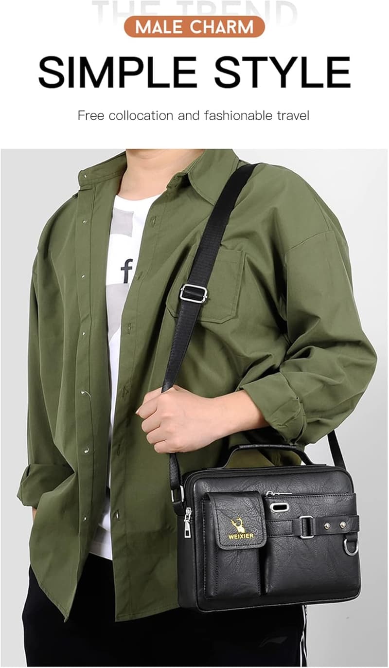 Leder-Umhängetasche für Herren im modernen Design