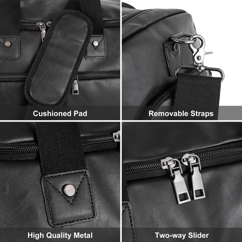Leder-Reisetasche für Damen und Herren mit Schuhbeutel, groß