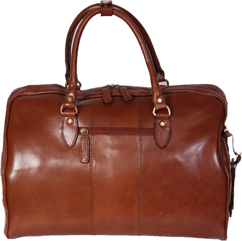 Leder Holdall für Wochenendreisen und Fitness, Kastanie A21