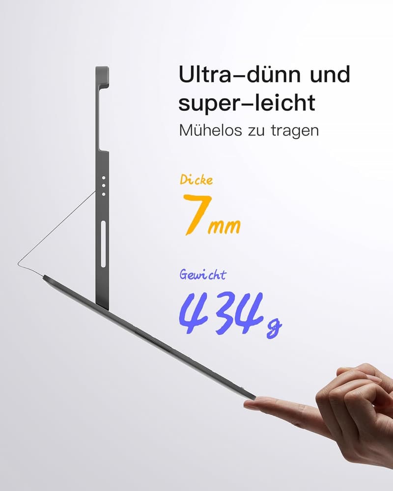 Inateck iPad Hülle mit Tastatur für 11 Zoll Modelle, ultraleicht, QWERTZ