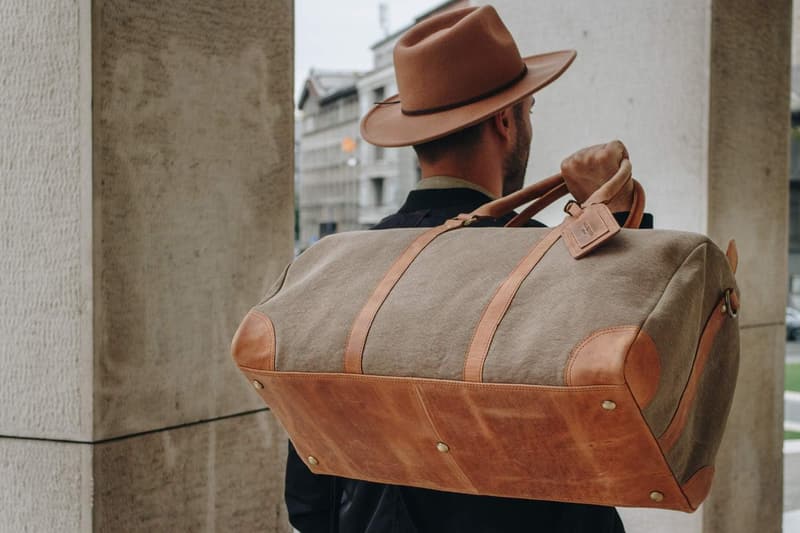 Weekender No 8-6 aus Canvas & Leder – Premium Reisetasche in Camel-Braun