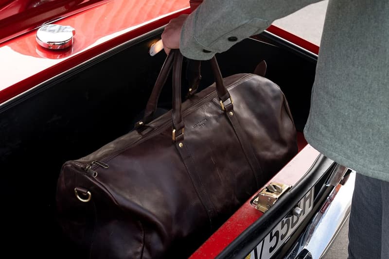 Hochwertige handgefertigte Reisetasche aus Premium-Leder - Weekender No 8-2 (L) Marone