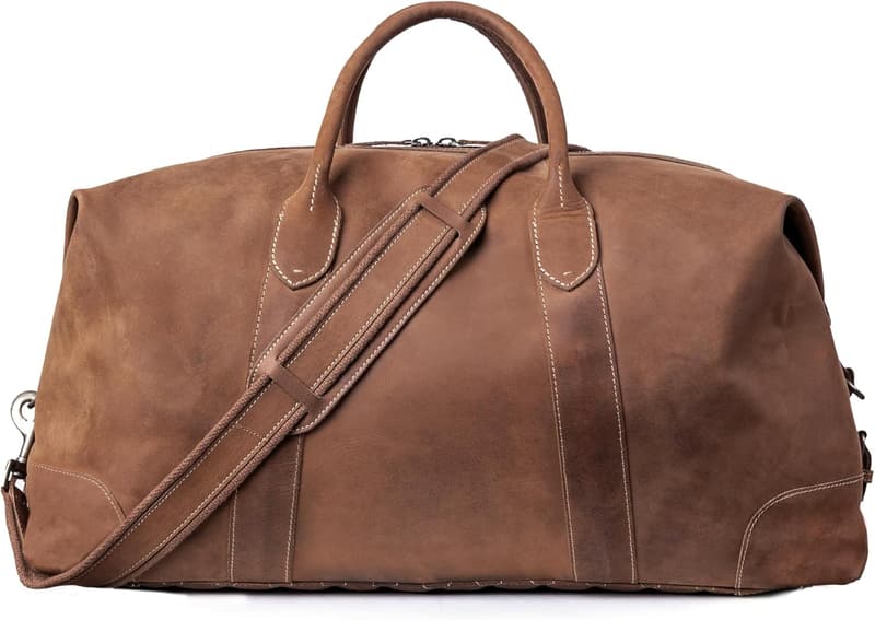 DRAKENSBERG Weekender 'David' - Vintage Leder Reisetasche 45L