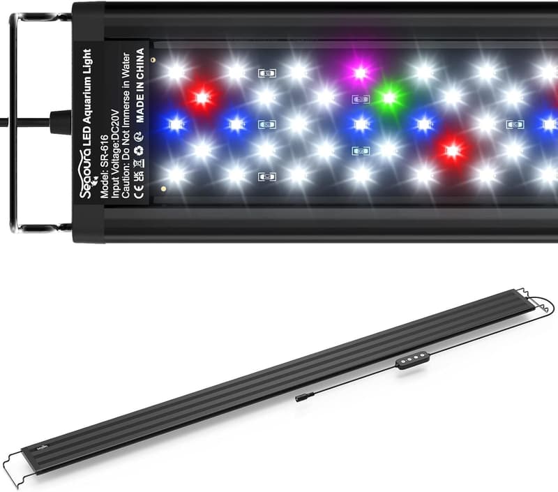 Vollspektrum LED Aquarium Beleuchtung mit Timer für 118-137CM