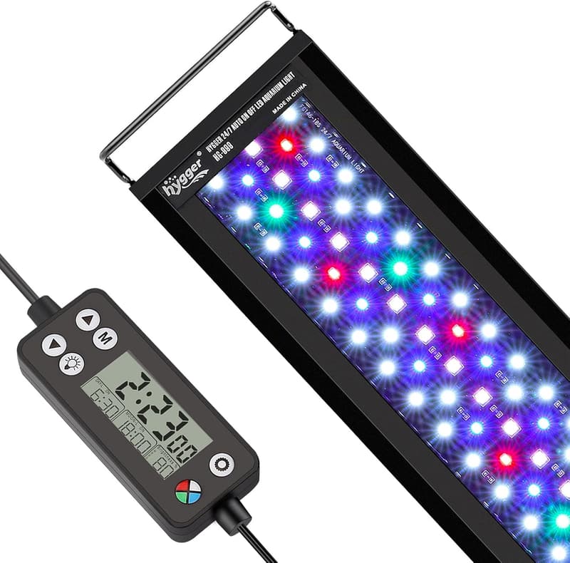 Aquarium LED Beleuchtung mit Timer – 14W, Vollspektrum, 7 Farben für 30-45cm
